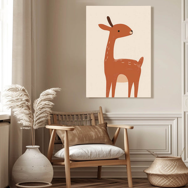 Cerf Tableau Scandinave | TableauDecoModerne®