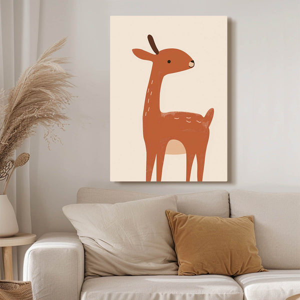 Cerf Tableau Scandinave | TableauDecoModerne®