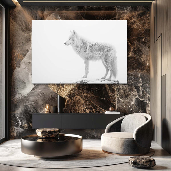 Loup Blanc Tableau | TableauDecoModerne®