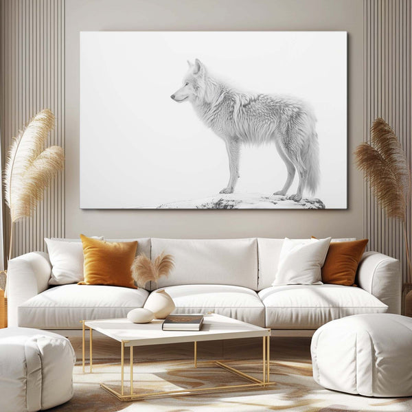 Loup Blanc Tableau | TableauDecoModerne®