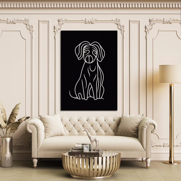 Tableau Chien Noir et Blanc | TableauDecoModerne®