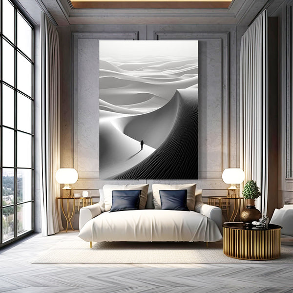 Tableau Desert Noir et Blanc | TableauDecoModerne®