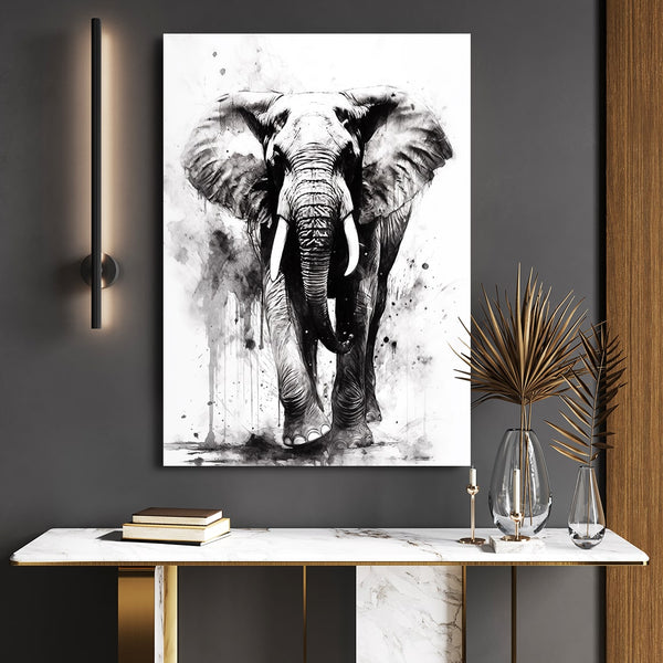 Tableau Elephant Noir et Blanc | TableauDecoModerne®