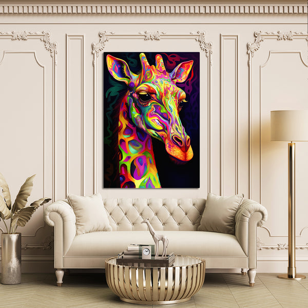 Tableau Girafe Multicolore | TableauDecoModerne®