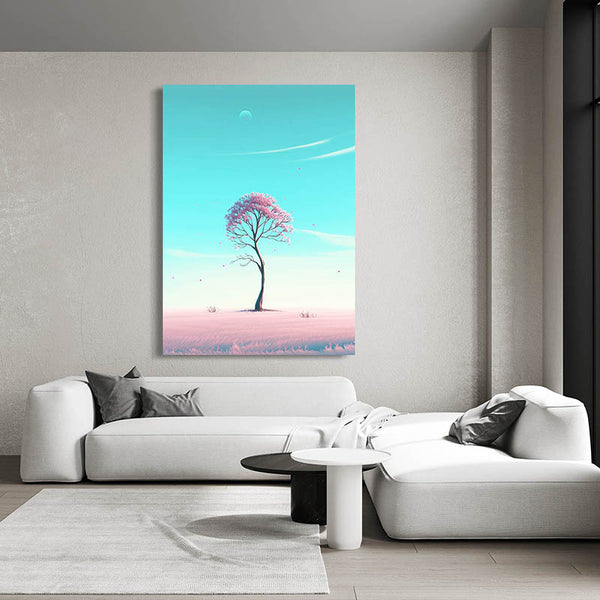 Tableau Minimaliste Arbre Rose | TableauDecoModerne®