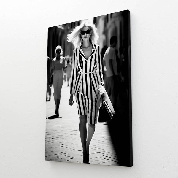 Tableau Noir et Blanc Femme Chic | TableauDecoModerne®