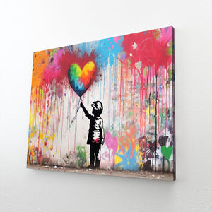 Tableau Street Art Graffiti Coeur | TableauDecoModerne®