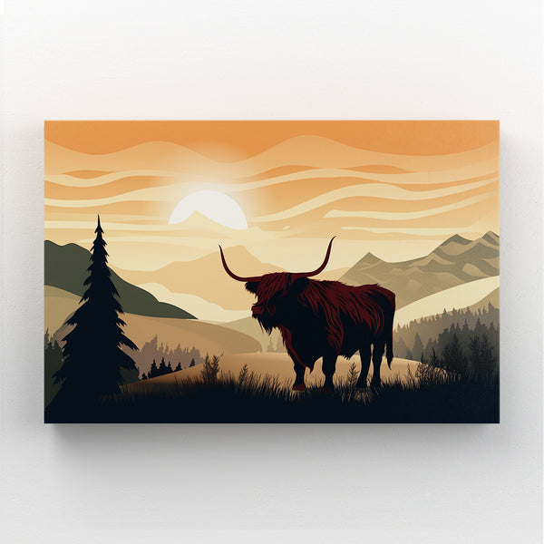 Tableau Vache Highland Paysage | TableauDecoModerne®