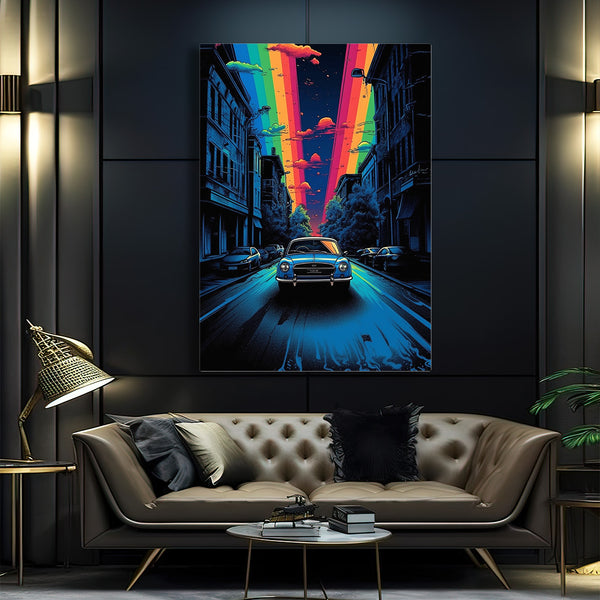 Tableau Voiture Retro Futuriste | TableauDecoModerne®