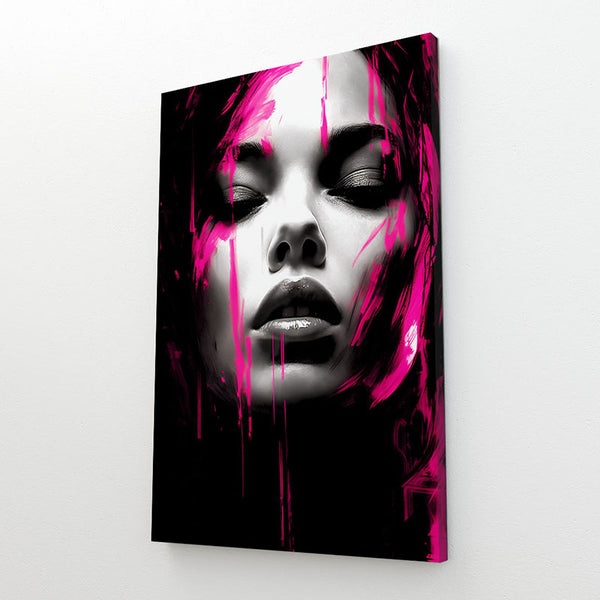 Tableau de Femme Rose | TableauDecoModerne®