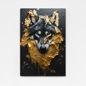 Tableau Loup Doré | TableauDecoModerne®