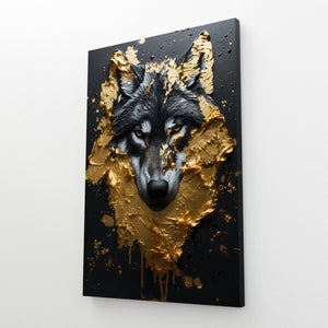 Tableau Loup Doré | TableauDecoModerne®