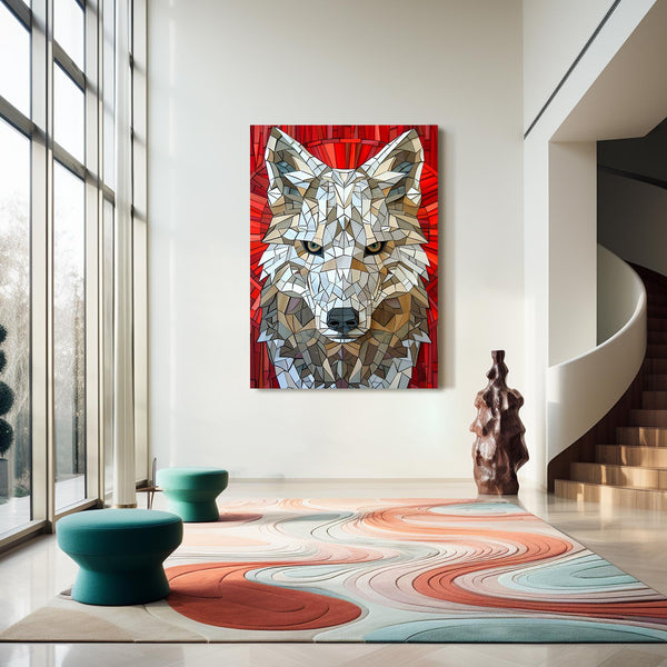 Tableau Loup Géométrique | TableauDecoModerne®