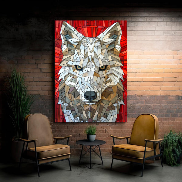 Tableau Loup Géométrique | TableauDecoModerne®