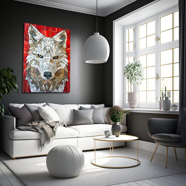 Tableau Loup Géométrique | TableauDecoModerne®