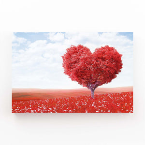 Arbre Cœur Rouge Tableau Arbre | TableauDecoModerne®