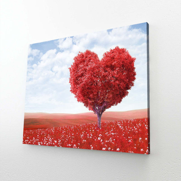 Arbre Cœur Rouge Tableau Arbre | TableauDecoModerne®