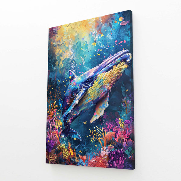 Arc-en-ciel Baleine Tableau | TableauDecoModerne®