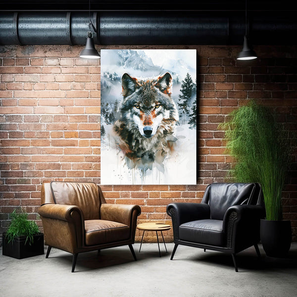 Arctique Tableau Loup | TableauDecoModerne®