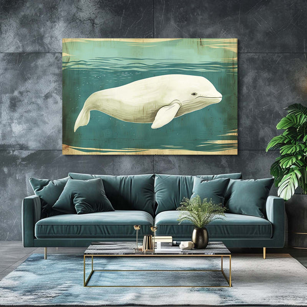 Baleine Blanche Tableau | TableauDecoModerne®