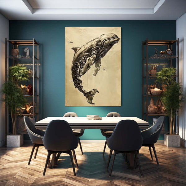 Baleine Mécanique Tableau | TableauDecoModerne®