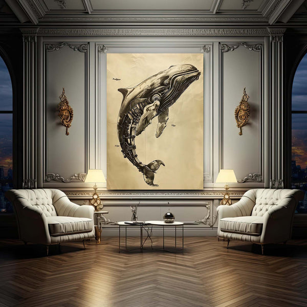 Baleine Mécanique Tableau | TableauDecoModerne®