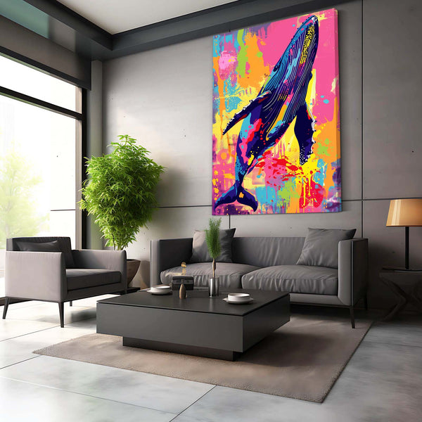 Baleine Pop Art Tableau | TableauDecoModerne®