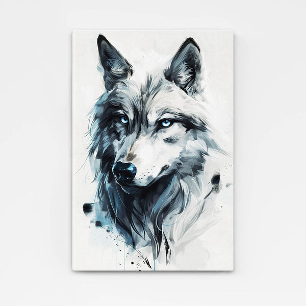 Blanc Tableau Loup | TableauDecoModerne®