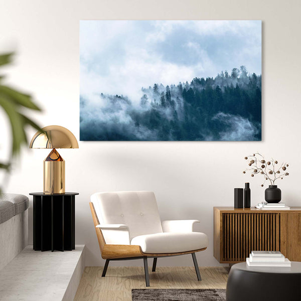 Brume Forêt Tableau Arbre | TableauDecoModerne®