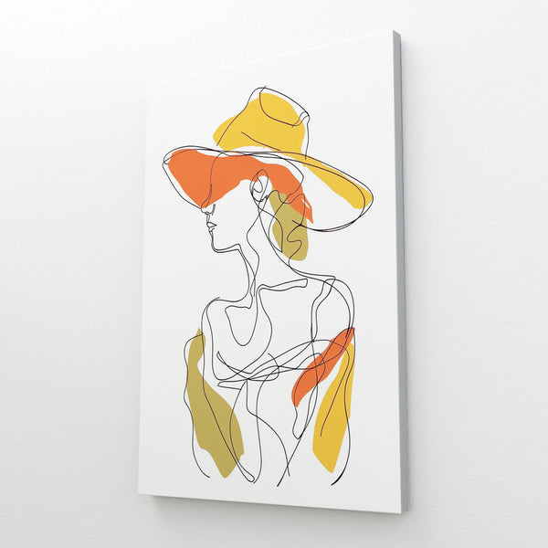 Chapeau Femme Tableau Scandinave | TableauDecoModerne®