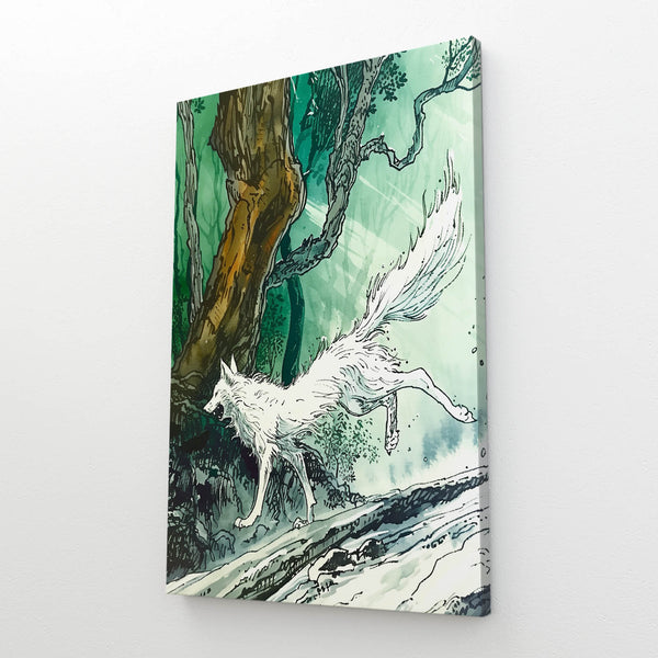 Chasse en Forêt Tableau Loup | TableauDecoModerne®