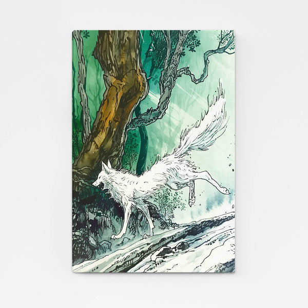 Chasse en Forêt Tableau Loup | TableauDecoModerne®