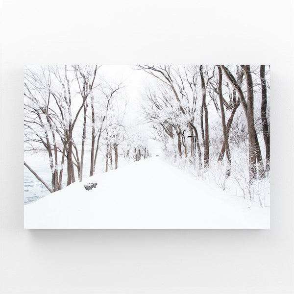 Chemin Hivernal Tableau Arbre | TableauDecoModerne®