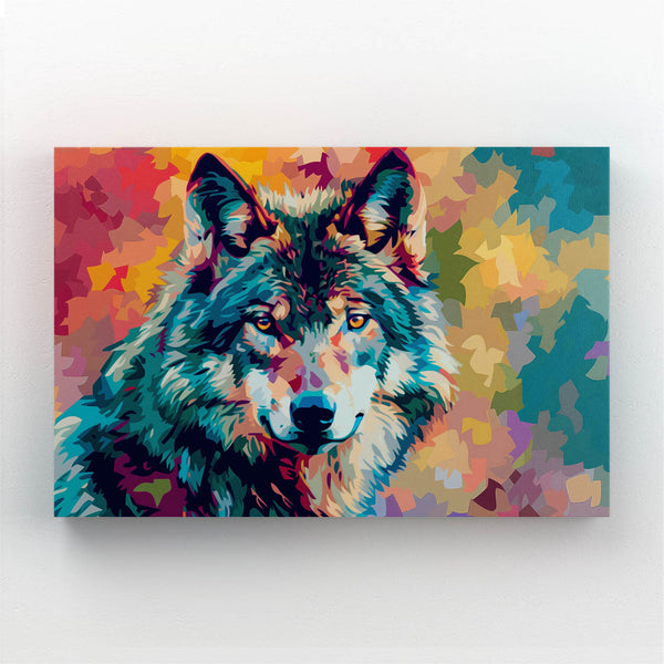 Coloré Tableau Loup | TableauDecoModerne®