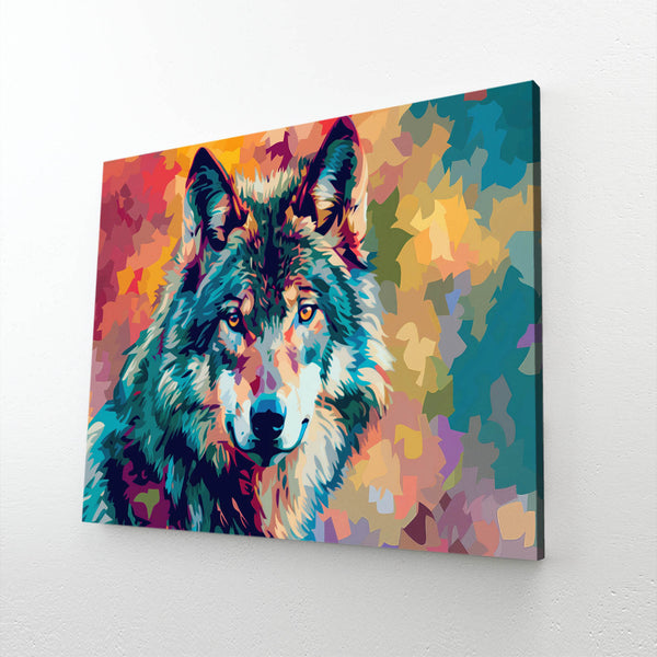 Coloré Tableau Loup | TableauDecoModerne®