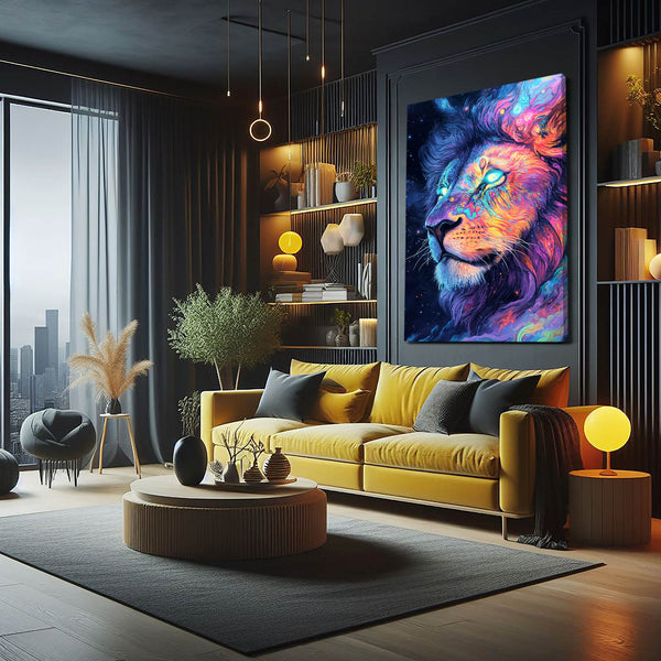 Cosmos Vibrant Tableau Lion