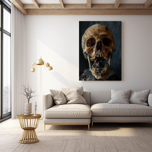 Crâne Antique Tableau Tete De Mort | TableauDecoModerne®