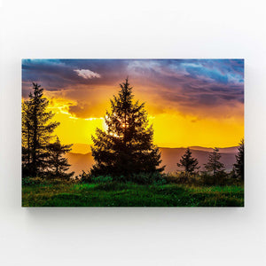 Crépuscule Doré Tableau Arbre | TableauDecoModerne®