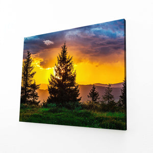 Crépuscule Doré Tableau Arbre | TableauDecoModerne®