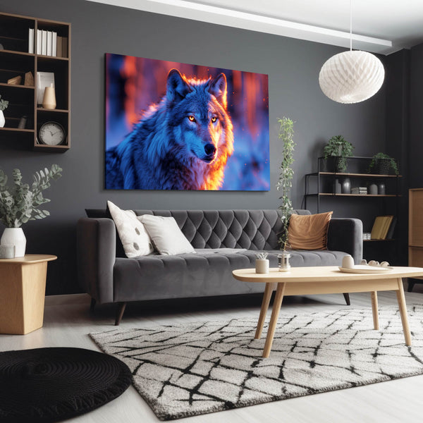 Crépuscule Féroce Tableau Loup | TableauDecoModerne®