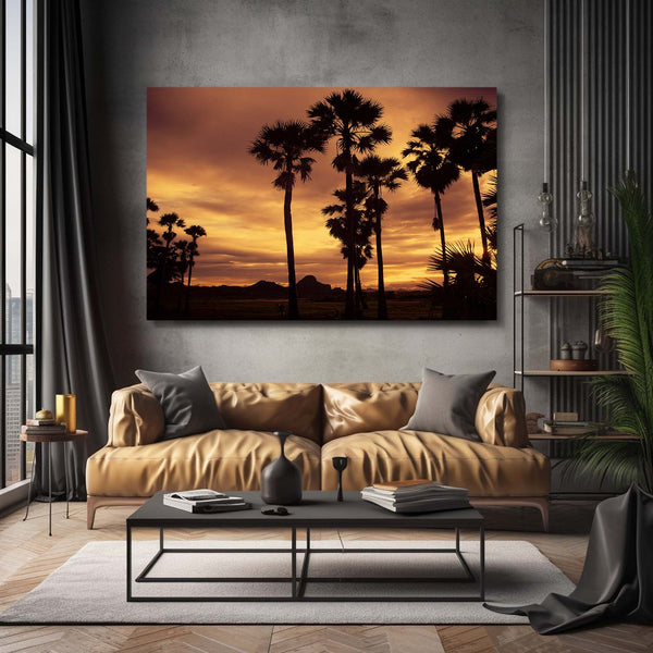 Crépuscule Tropical Tableau Arbre | TableauDecoModerne®