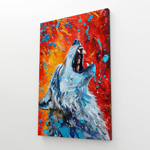 Cri de Feu Tableau Loup | TableauDecoModerne®