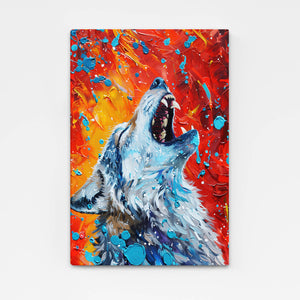 Cri de Feu Tableau Loup | TableauDecoModerne®