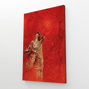 Cri Rouge Tableau Loup | TableauDecoModerne®