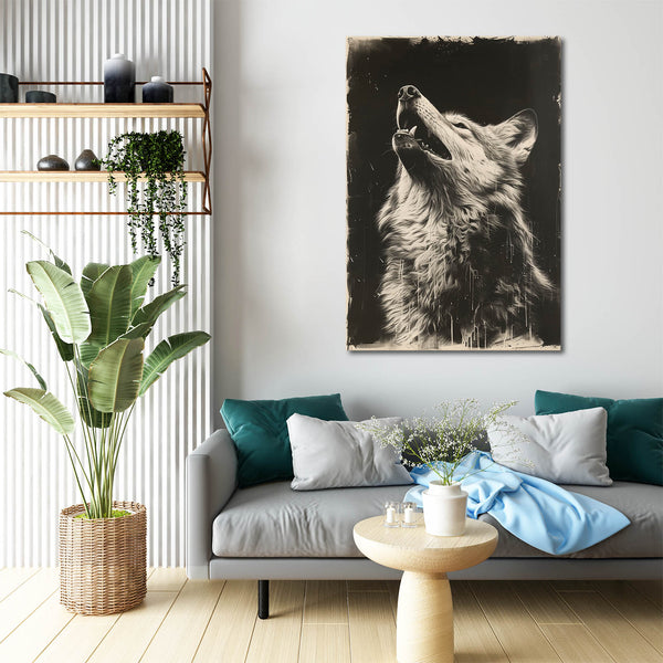 Cri Sauvage Tableau Loup | TableauDecoModerne