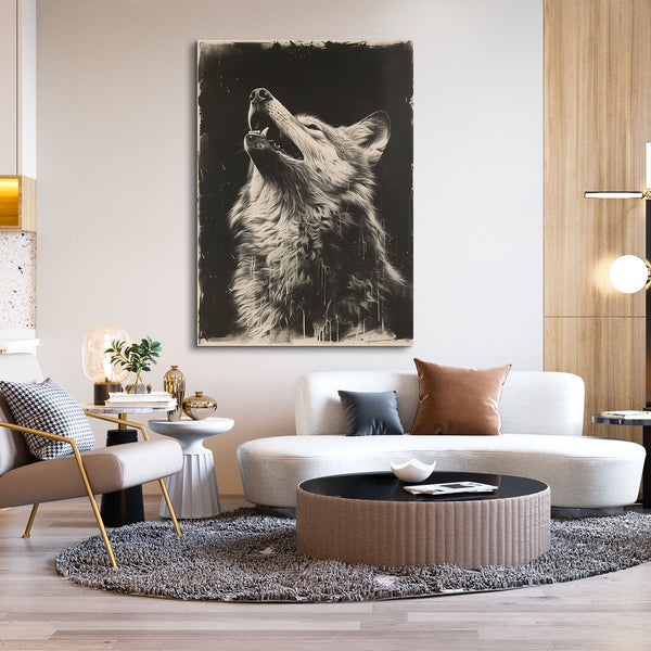 Cri Sauvage Tableau Loup | TableauDecoModerne