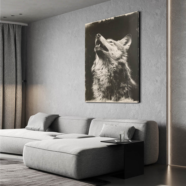 Cri Sauvage Tableau Loup | TableauDecoModerne