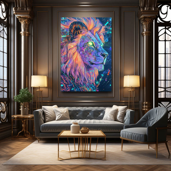 Cybernéon Tableau Lion