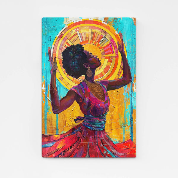  Femme Rouge Tableau Africain | TableauDecoModerne®