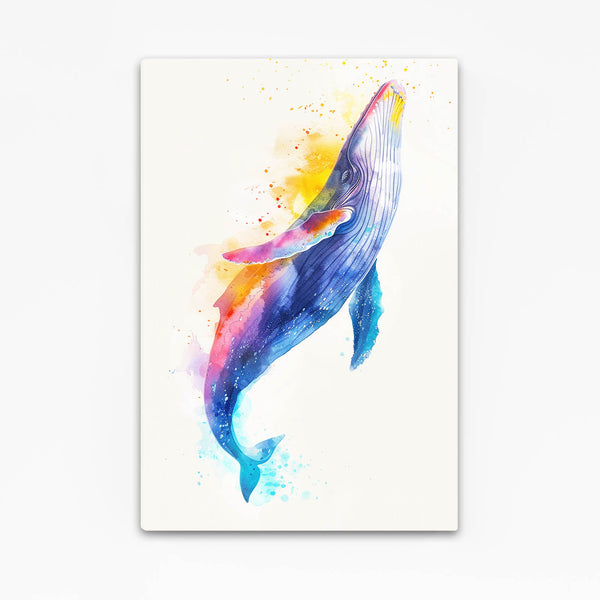 Éclat Aquarelle Tableau Baleine | TableauDecoModerne®